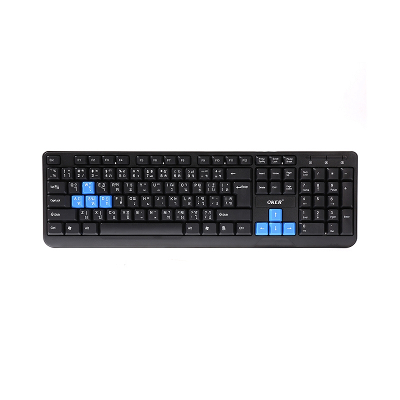 USB Keyboard OKER (KB-318) Black/Blue