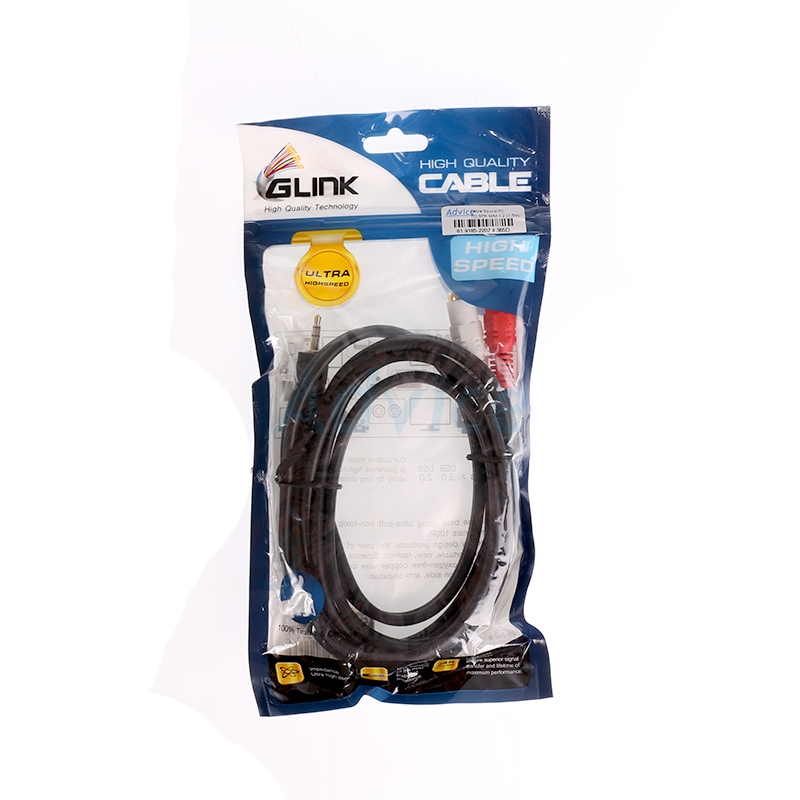 Cable Sound PC TO SPK M/M 1:2 (1.5M) GLINK Gold GLDC001                         