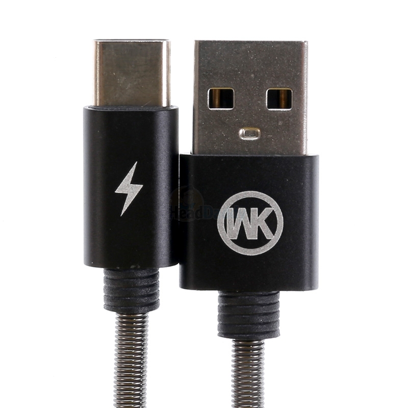 1M Cable USB To Type-C WK (KINGKONG) Black