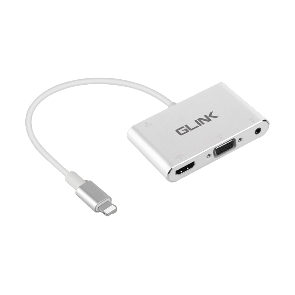 Converter Lightning TO HDMI+VGA GLINK (GL-010) White
