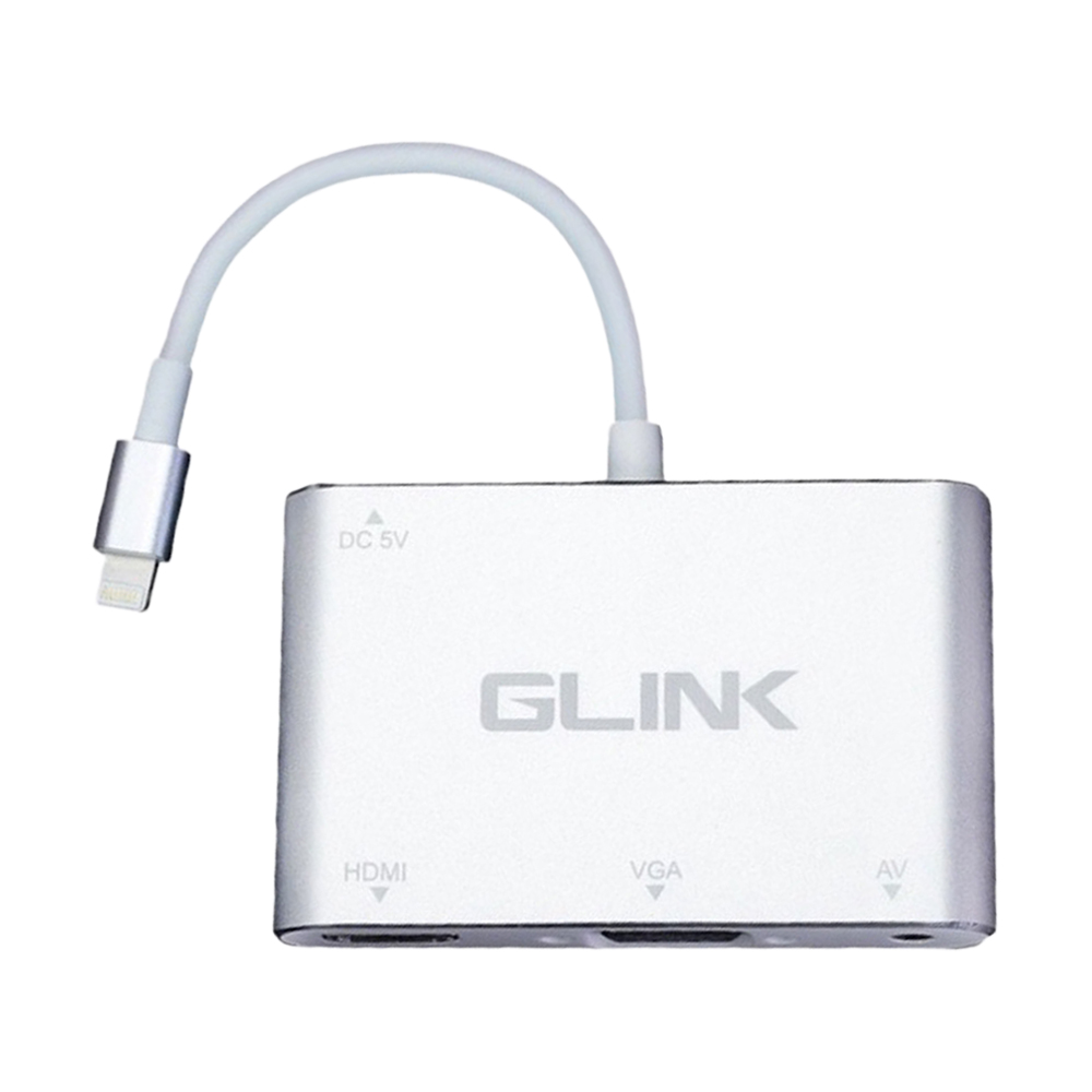 Converter Lightning TO HDMI+VGA GLINK (GL-010) White