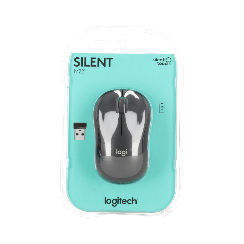 MOUSE WIRELESS LOGITECH M221 BLACK (SILENT)