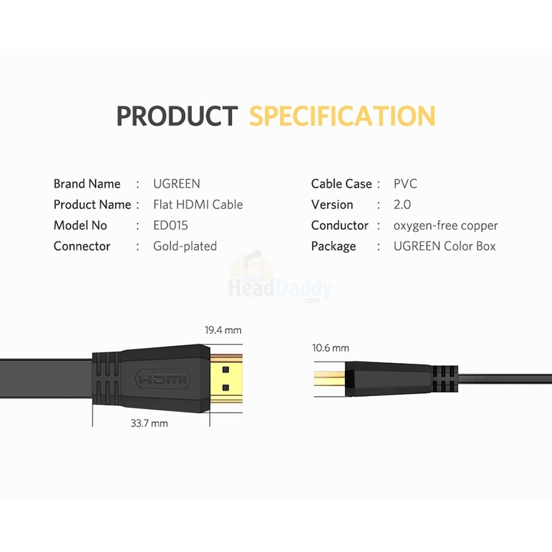 Cable HDMI 4K (V.2.0) M/M (1.5M) UGREEN 50819