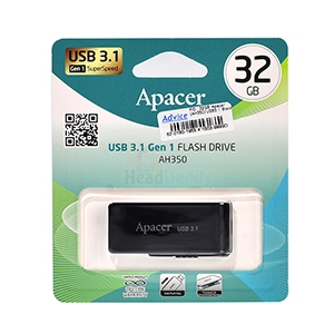 32GB Flash Drive APACER (AH350) USB3.1 Black