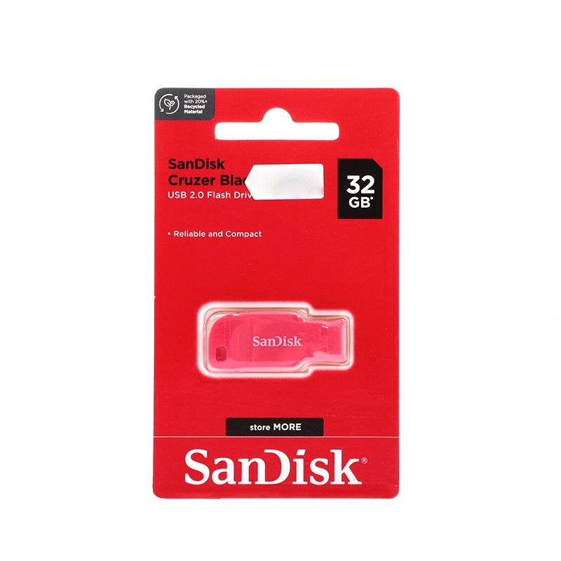 32GB Flash Drive SANDISK CRUZER BLADE (SDCZ50C) Pink