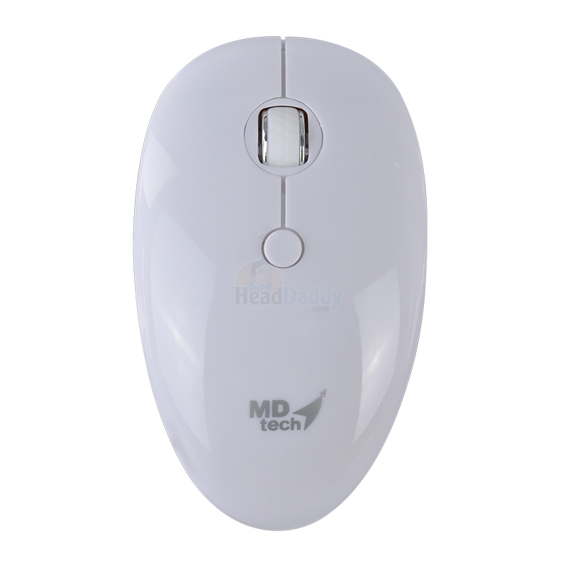 WIRELESS MOUSE USB MD-TECH (RF-A128-SILENT) WHITE
