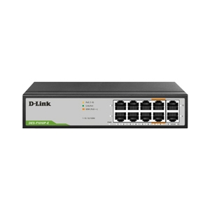 Switching Hub 8 Port D-LINK DES-F1010P-E (7,8 POE,+2 Uplink)
