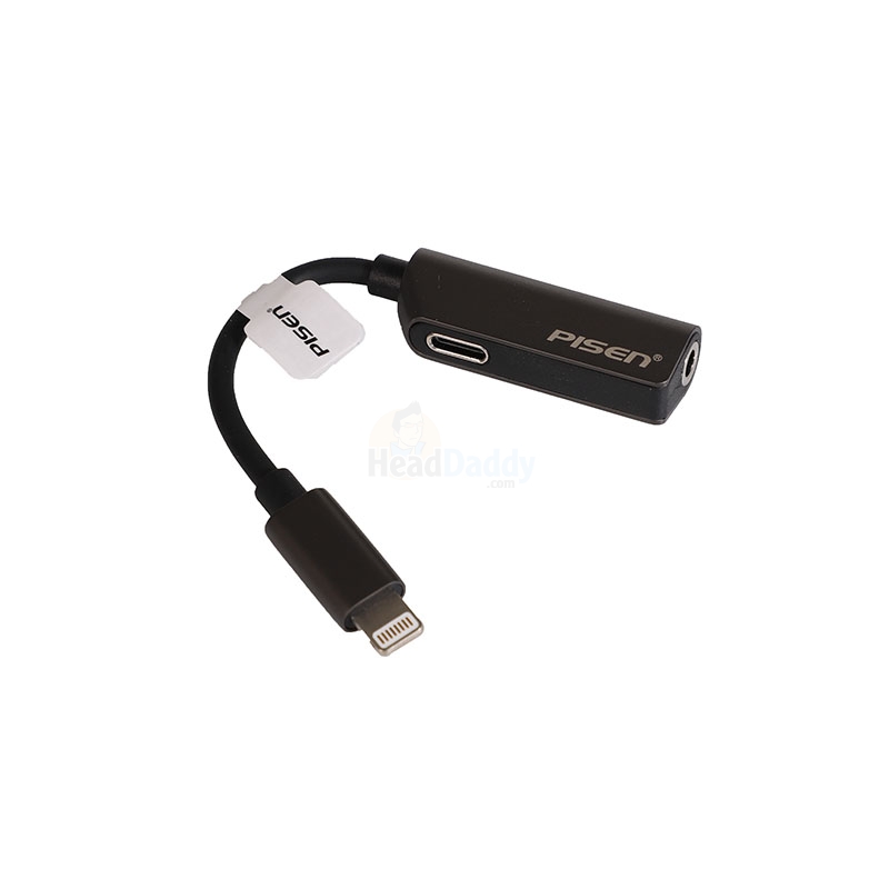 3.5mm Cable IPHONE To Charging Audio Adapter PISEN (TS-E123) Black