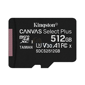 512GB Micro SD Card KINGSTON Canvas Select Plus SDCS2 (100MB/s.)