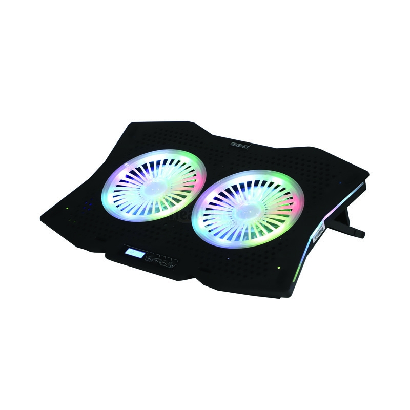 Cooler Pad (2 Fan RGB) 'SIGNO' CP-510 Black