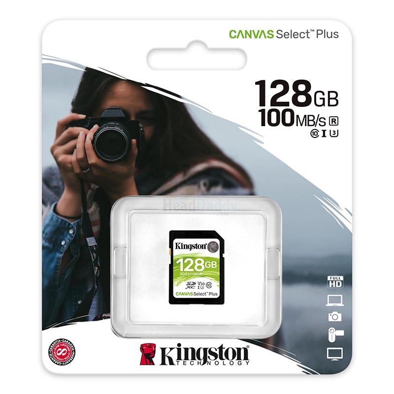 128GB SD Card KINGSTON Canvas Select Plus SDS2 (100MB/s,)