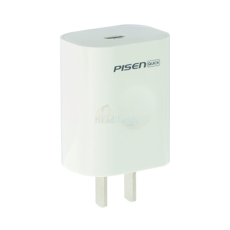 Adapter 1TYPE-C Charger PISEN (18W,QC3.0/TS-C118) White