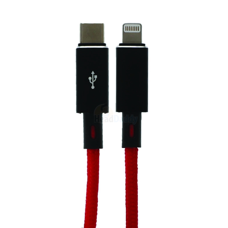 1M Cable Type-C To IPHONE PISEN (3A-PD,PCL03-1000) Red