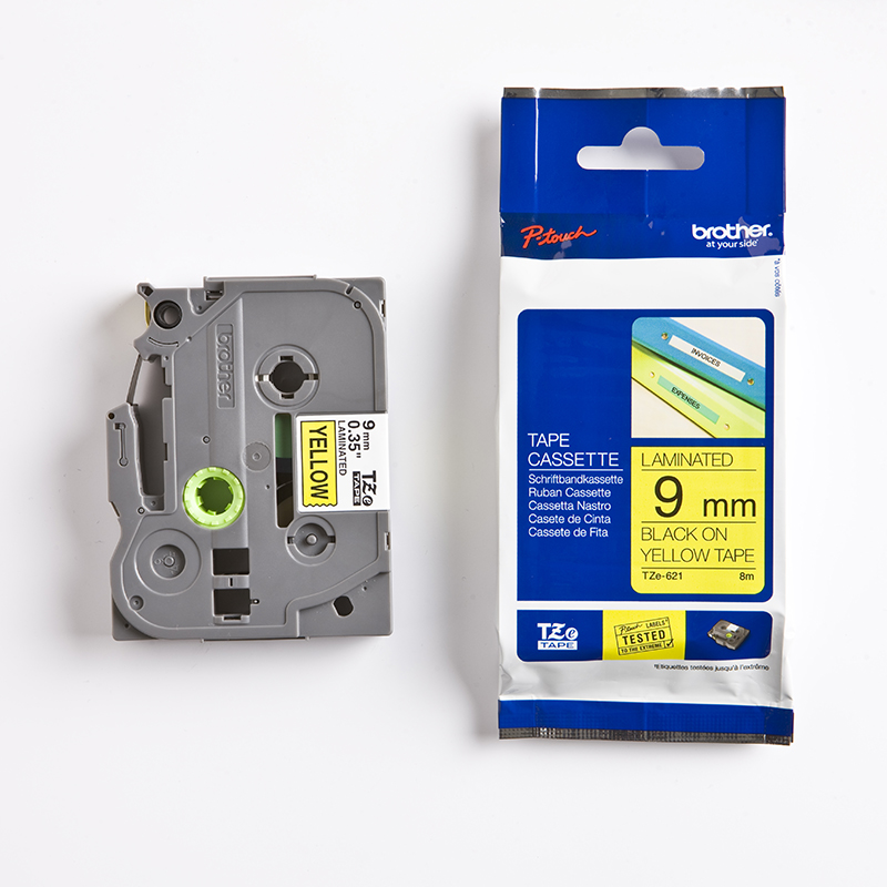 เทปพิมพ์อักษร Tape Cassette BROTHER TZE-621 9mm
