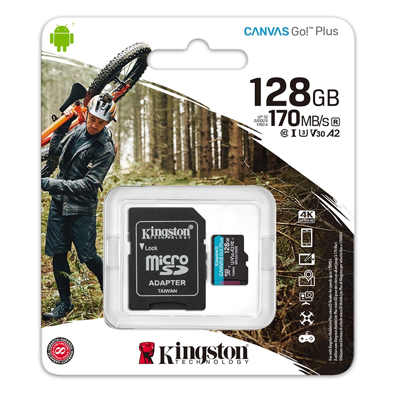 128GB Micro SD Card KINGSTON Canvas Go Plus SDCG3 (170MB/s.)