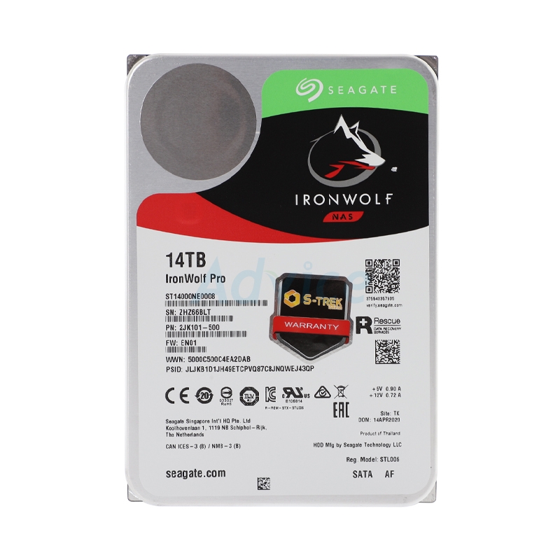 Seagate IronWolf Pro ST18000NT001 disque dur 3.5 18 To