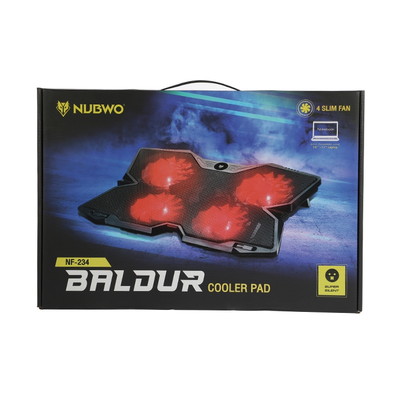 Cooler Pad (4 Fan) 'NUBWO' NF234 BALDUR Black