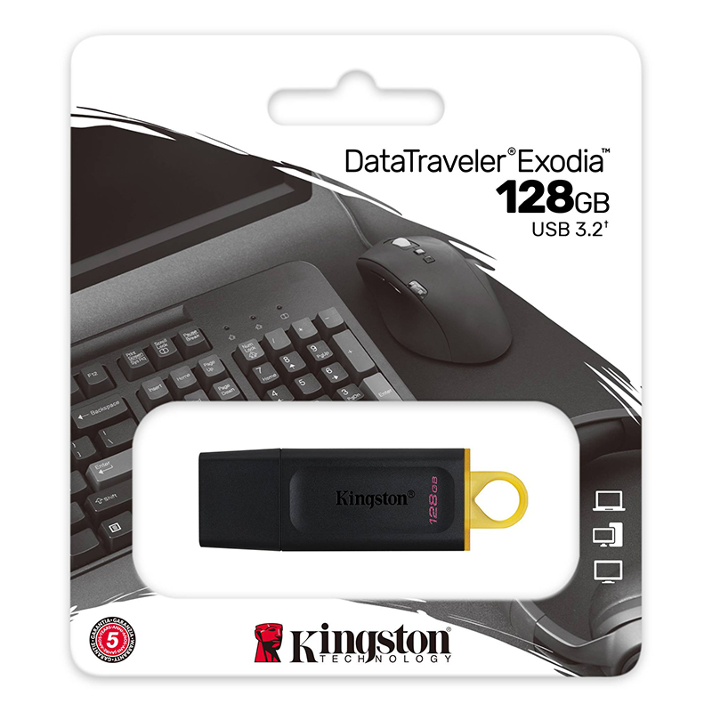 128GB Flash Drive KINGSTON Data Traveler Exodia (DTX) Black