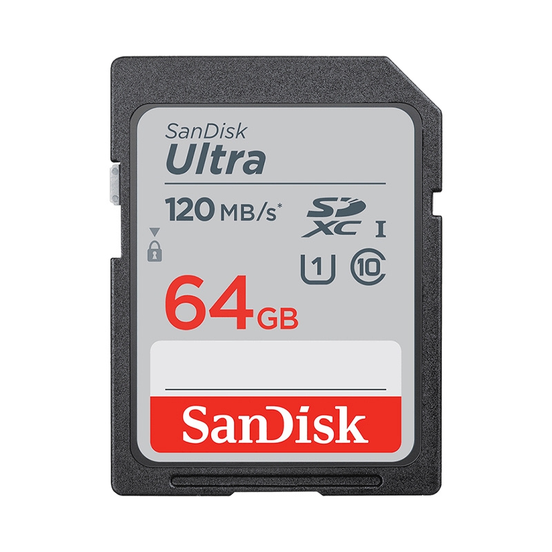 64GB SD Card SANDISK Ultra SDSDUN4-064G-GN6IN (120MB/s,)