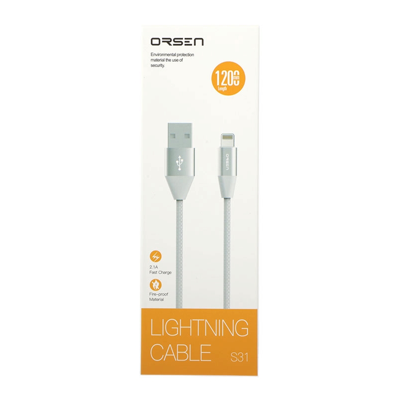 1M Cable USB To IPHONE ORSEN (S31) White by ELOOP