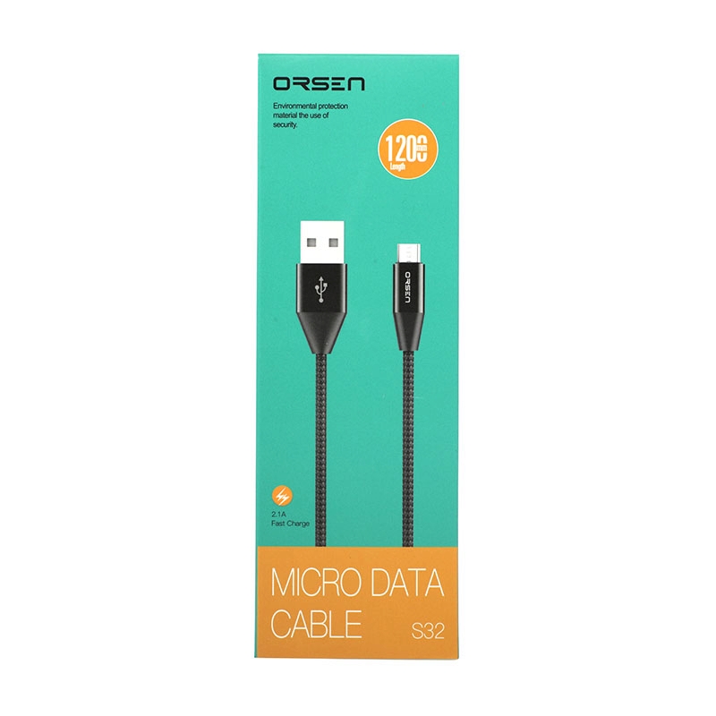 1M Cable USB To Micro USB ORSEN (S32) Black by ELOOP