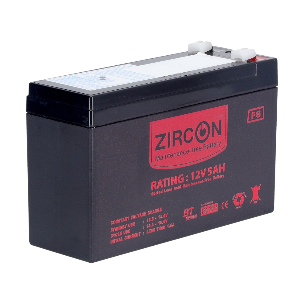 BATTERY UPS 5Ah/ 12V Silm 'ZIRCON'                                              