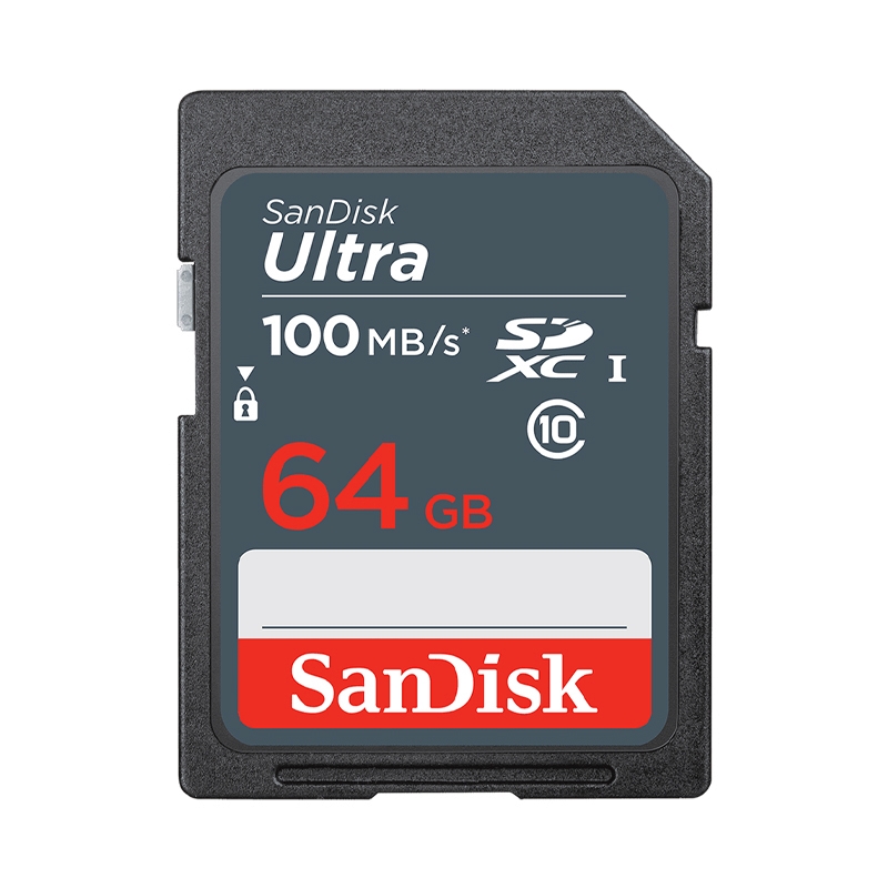 64GB SD Card SANDISK Ultra SDSDUNR-064G-GN3IN (100MB/s,)