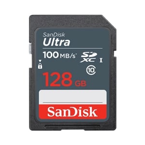 128GB SD Card SANDISK Ultra SDSDUNR-128G-GN3IN (100MB/s,)