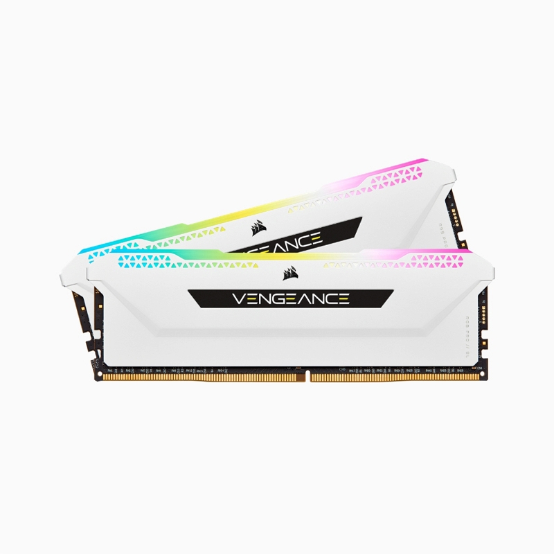 RAM DDR4(3200) 16GB (8GBX2) CORSAIR VENGEANCE RGB PRO SL WHITE (CMH16GX4M2E3200C16W)
