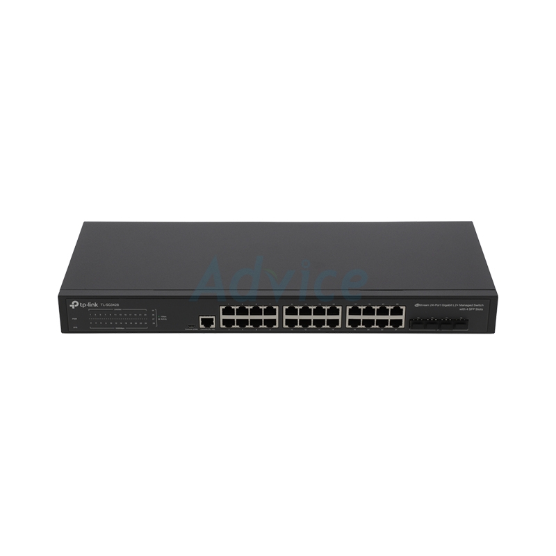 Gigabit Switching Hub 24 Port TP-LINK TL-SG3428 (18",+4 SFP ,+1 Console)
