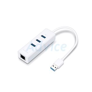 3 Port USB HUB v3.0 + LAN TP-LINK UE330 (White)