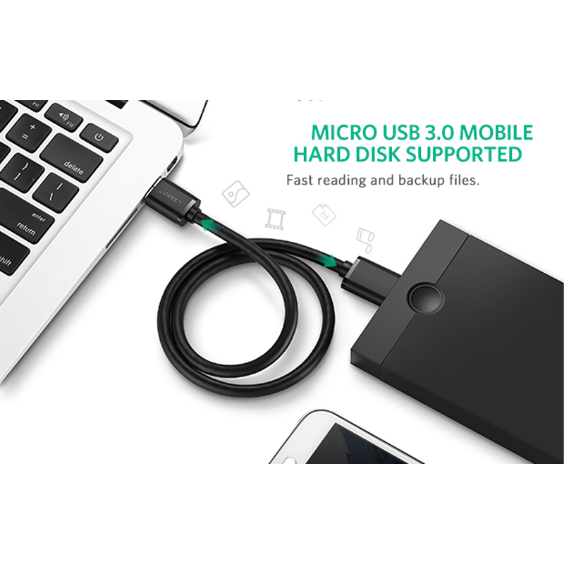 Cable USB 3.0 TO Micro USB 3.0 M/M (0.5M) UGREEN 10840