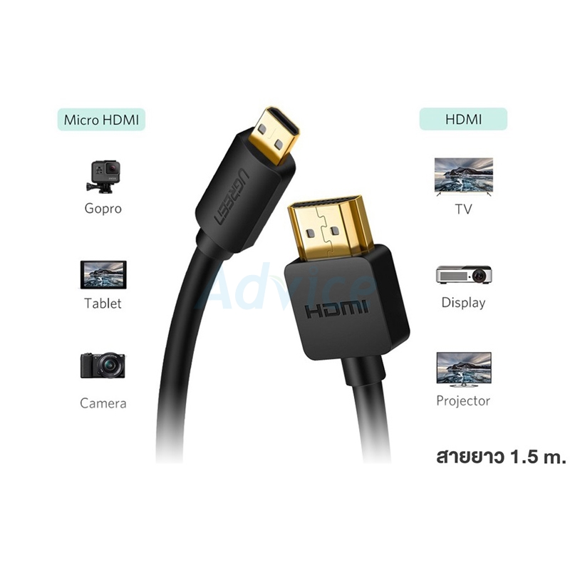 UGREEN-Micro-HDMI-to-HDMI-cable-2.0V-full-copper-19-1-1.5M-30102