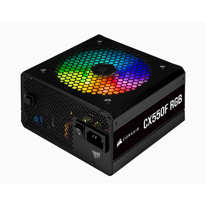 POWER SUPPLY (80+ BRONZE) 550W CORSAIR CX550F RGB BLACK