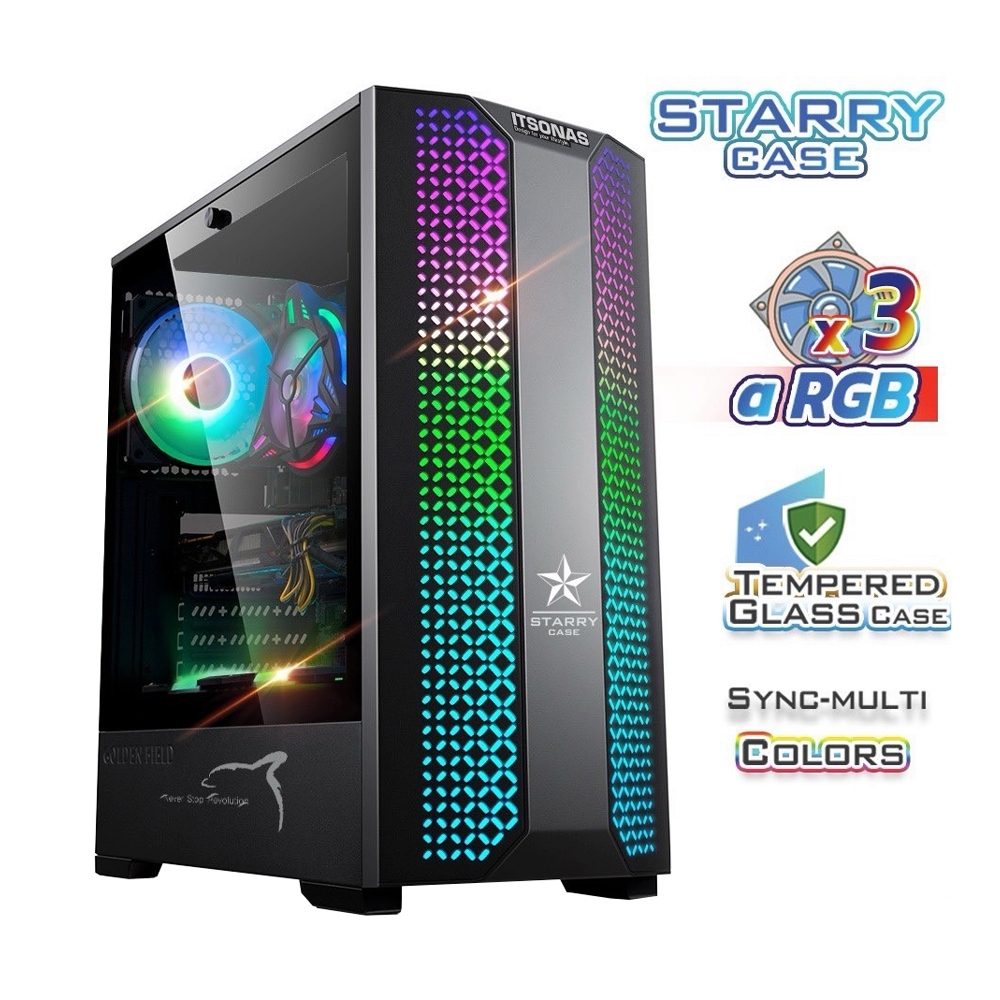 ATX CASE (NP) ITSONAS STARRY ARGB BLACK