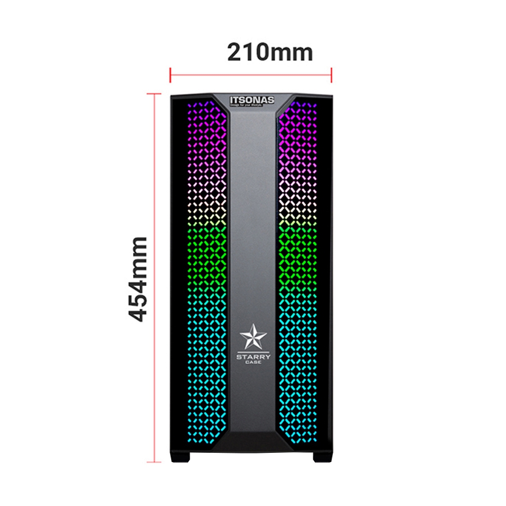 ATX CASE (NP) ITSONAS STARRY ARGB BLACK