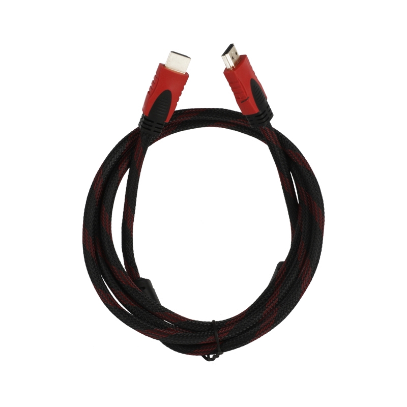 Cable HDMI M/M (1.8M) V1.4 สายถักแดง GLINK GLINK09                              