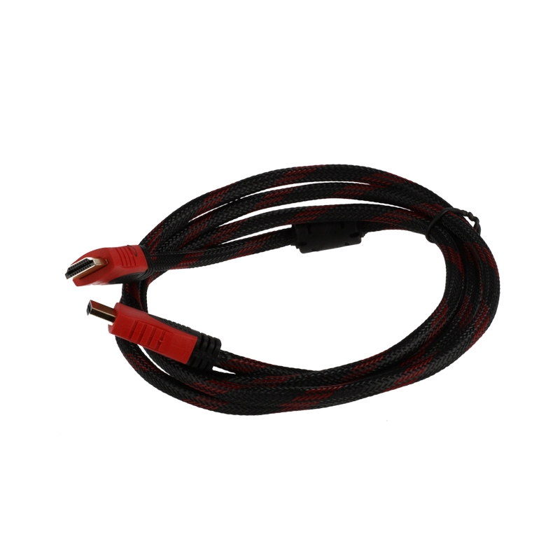 Cable HDMI M/M (1.8M) V1.4 สายถักแดง GLINK GLINK09                              