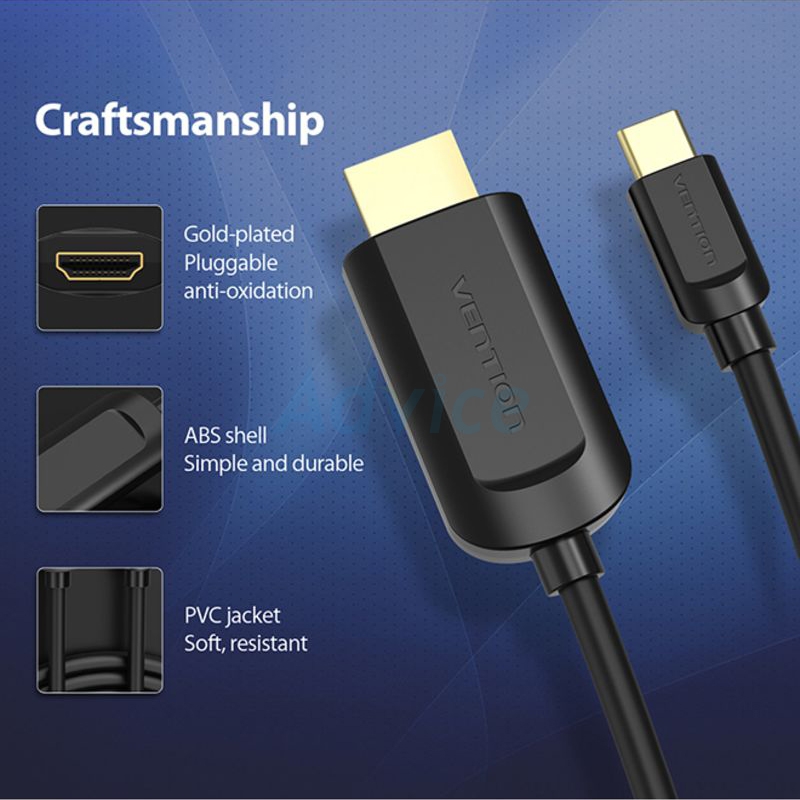 Cable Type-C TO HDMI (2M) VENTION CGRBH