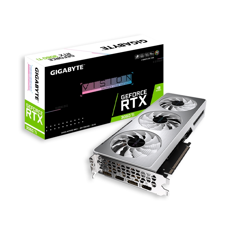 VGA GIGABYTE GEFORCE RTX 3060 TI VISION OC - 8GB GDDR6 REV.2.0