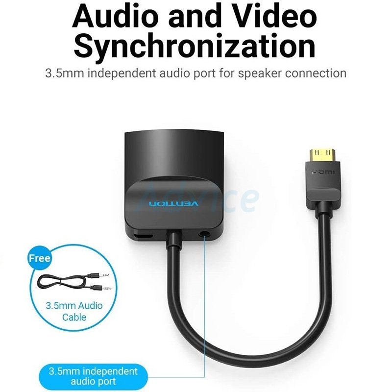 Converter Mini HDMI TO VGA AUDIO VENTION (AGABB)