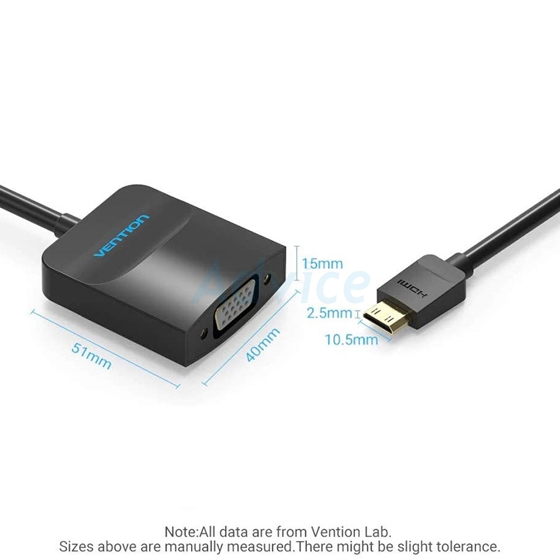 Converter Mini HDMI TO VGA AUDIO VENTION (AGABB)