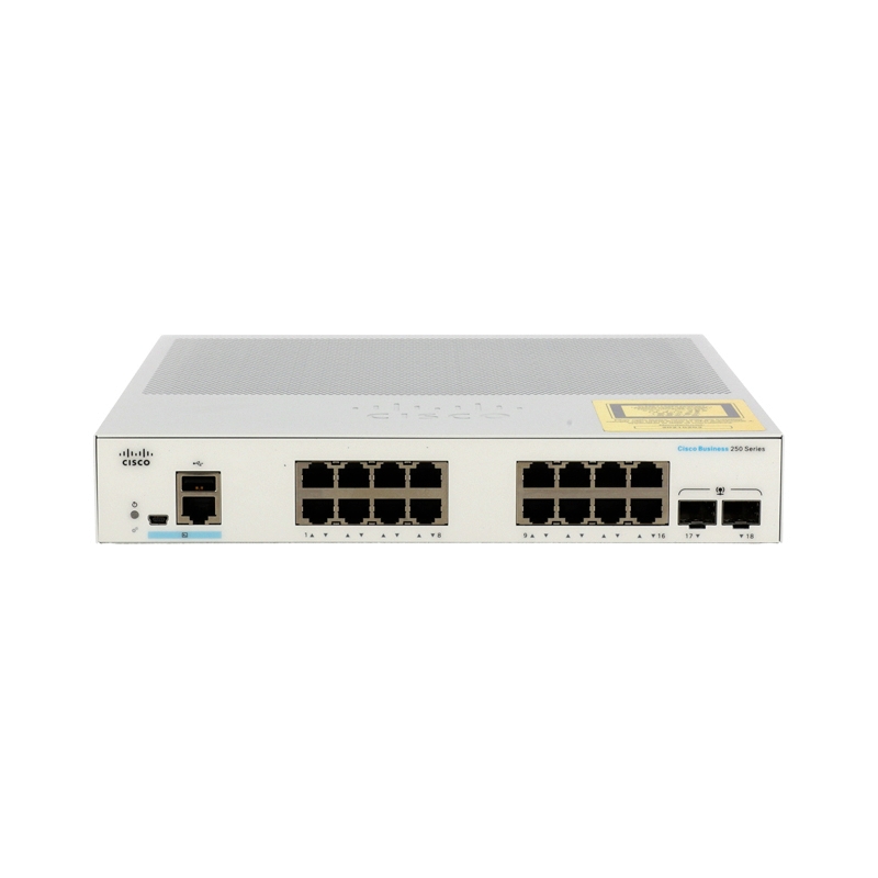 Gigabit Switching Hub 16 Port CISCO CBS250-16T-2G-EU (10'',+2 SFP)