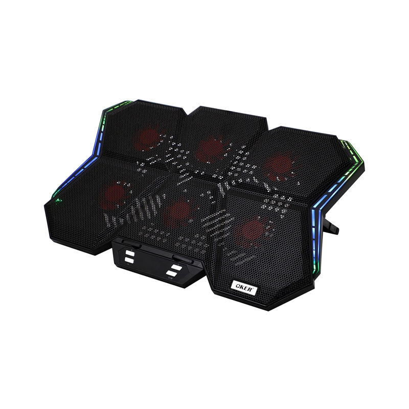 Cooler Pad (6 Fan RGB) 'OKER' X747 Black