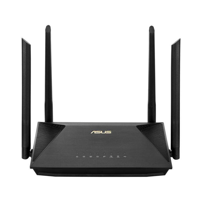 ASUS RT-AX53U เราเตอร์ Wi-Fi 6 ความเร็วสูง 1800 Mbps สีดำ