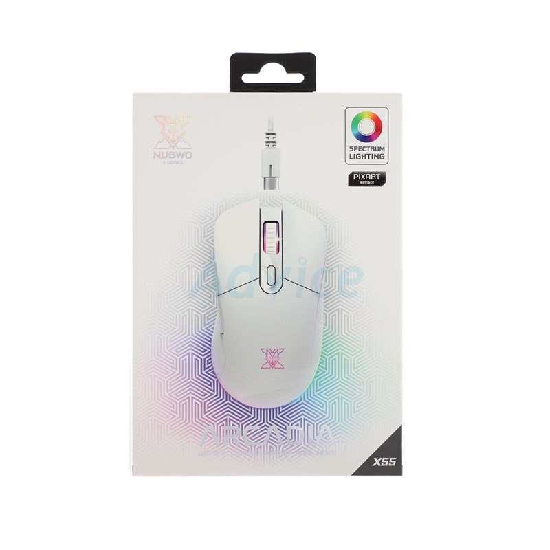 MOUSE WIRELESS NUBWO-X ARCADIA X55 WHITE (เมาส์ไร้สาย)