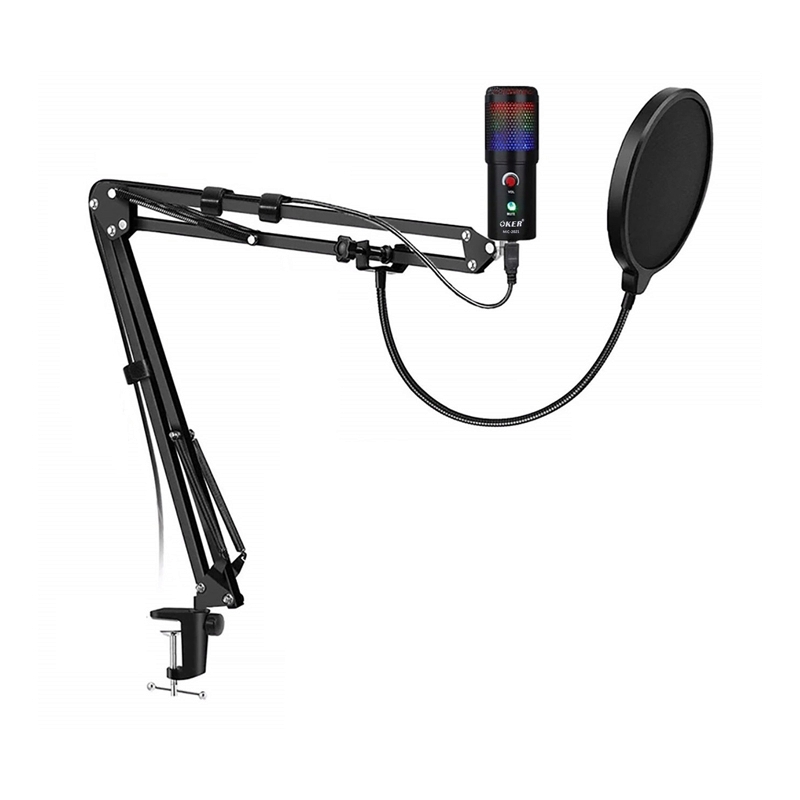 USB Microphone Condenser OKER (MIC-2021) Black