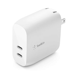 Adapter 2 Ports (Type-C) Charger BELKIN (40W,WCB006dq) White