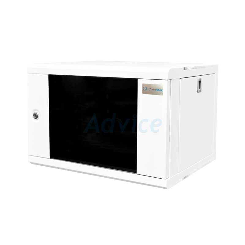 Wall Rack 6U (40 cm.) DATA RACK (D1-54406HW4) White + รางปลั๊กไฟชนิด 4 Outlet