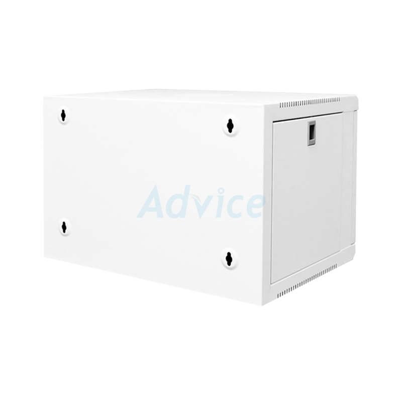 Wall Rack 6U (40 cm.) DATA RACK (D1-54406HW4) White + รางปลั๊กไฟชนิด 4 Outlet